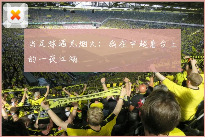 当足球遇见烟火:我在中超看台上的一夜江湖